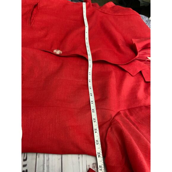 Harve Benard Holtzman One Button Linen Jacket Womens 20W Lapel Pockets Lined - Picture 7 of 11